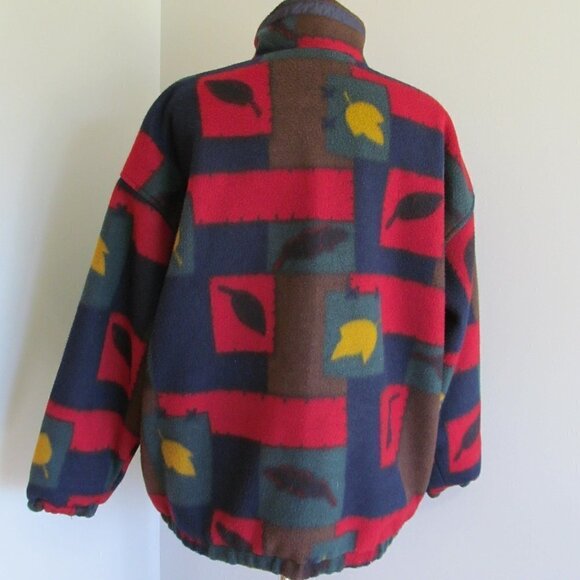 Jennifer Moore Fleece Windbreaker Reversible Jacke - Picture 5 of 8